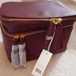 Tartan + Twine Cranberry Make-up Case NWT